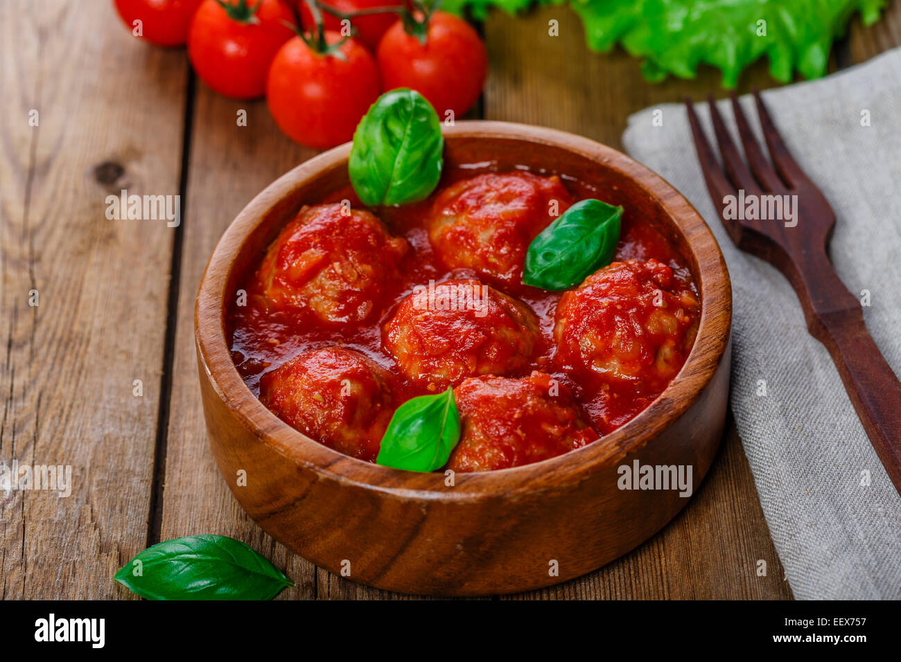 meatballs in tomato sauce Stock Photo Alamy