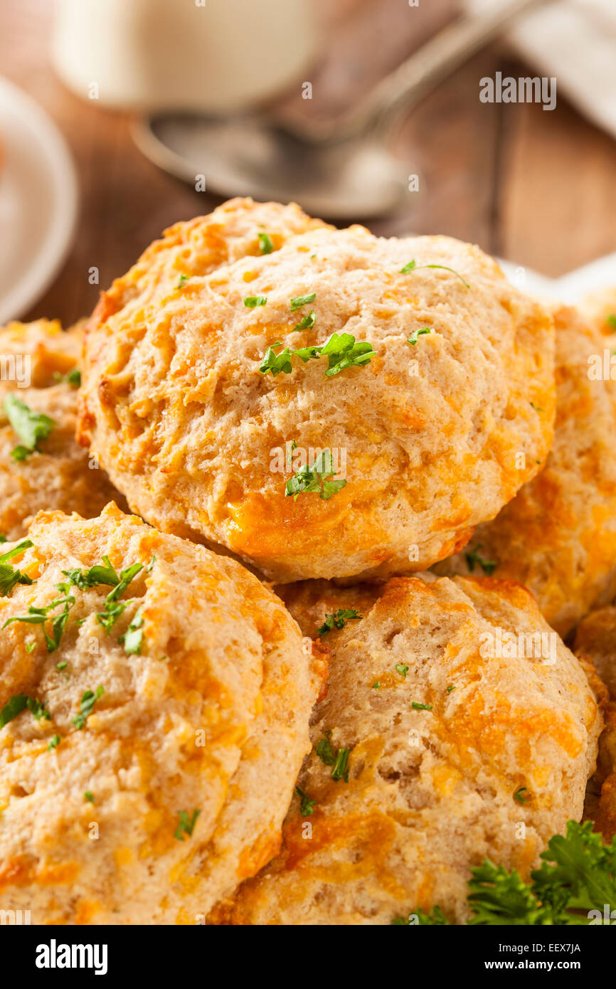 Homemade Cheddar Cheese Biscuits with Parsley Stock Photo Alamy
