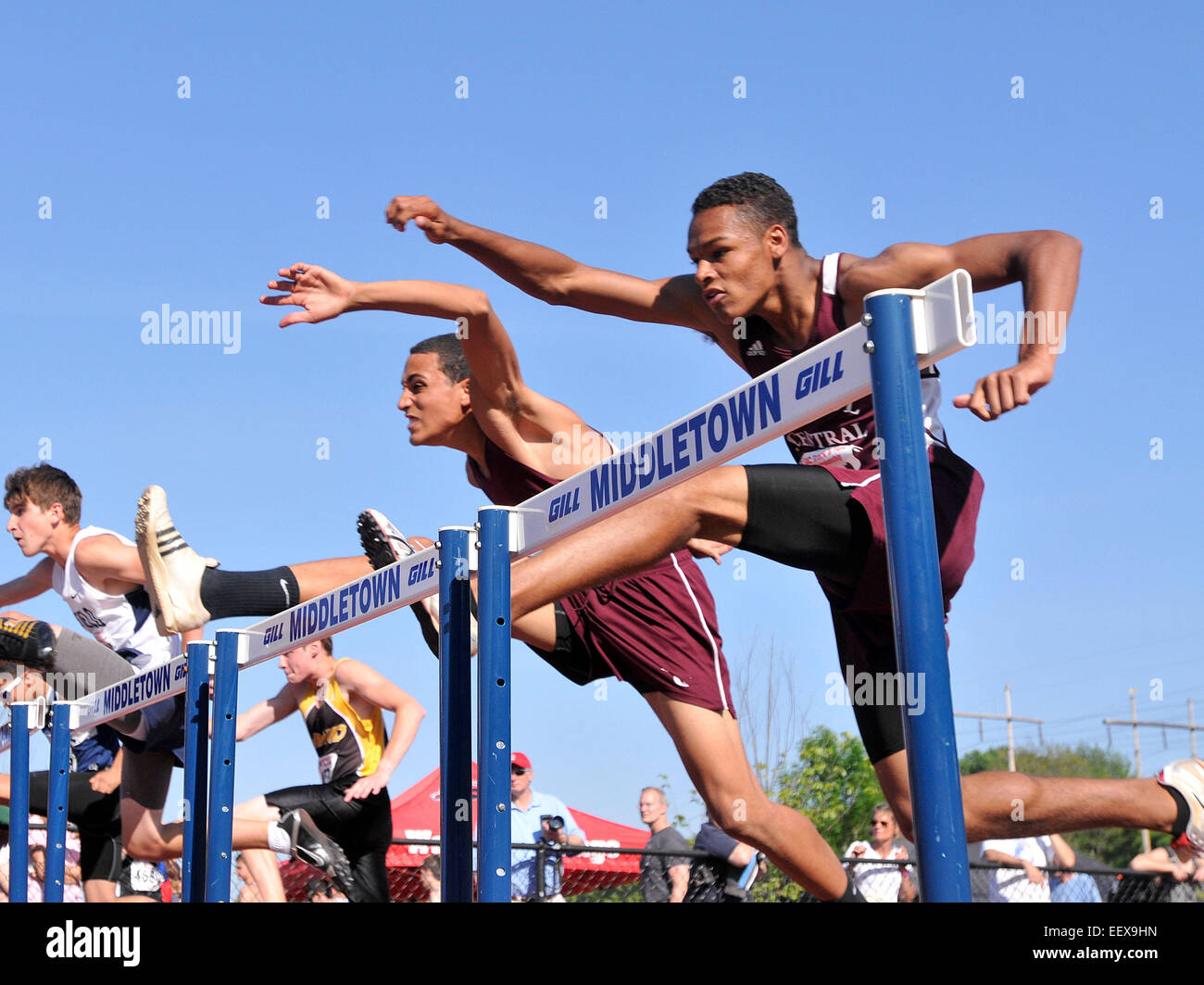 The Class L Track Championship meet in Middletown CT USA Stock Photo