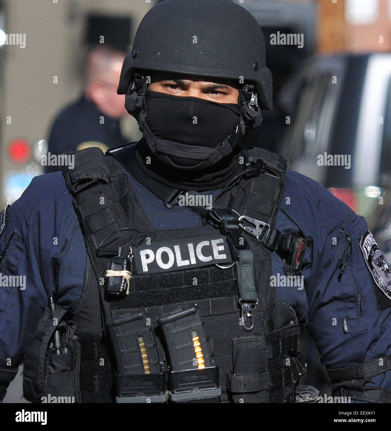 Police SWAT team member in CT USA Stock Photo