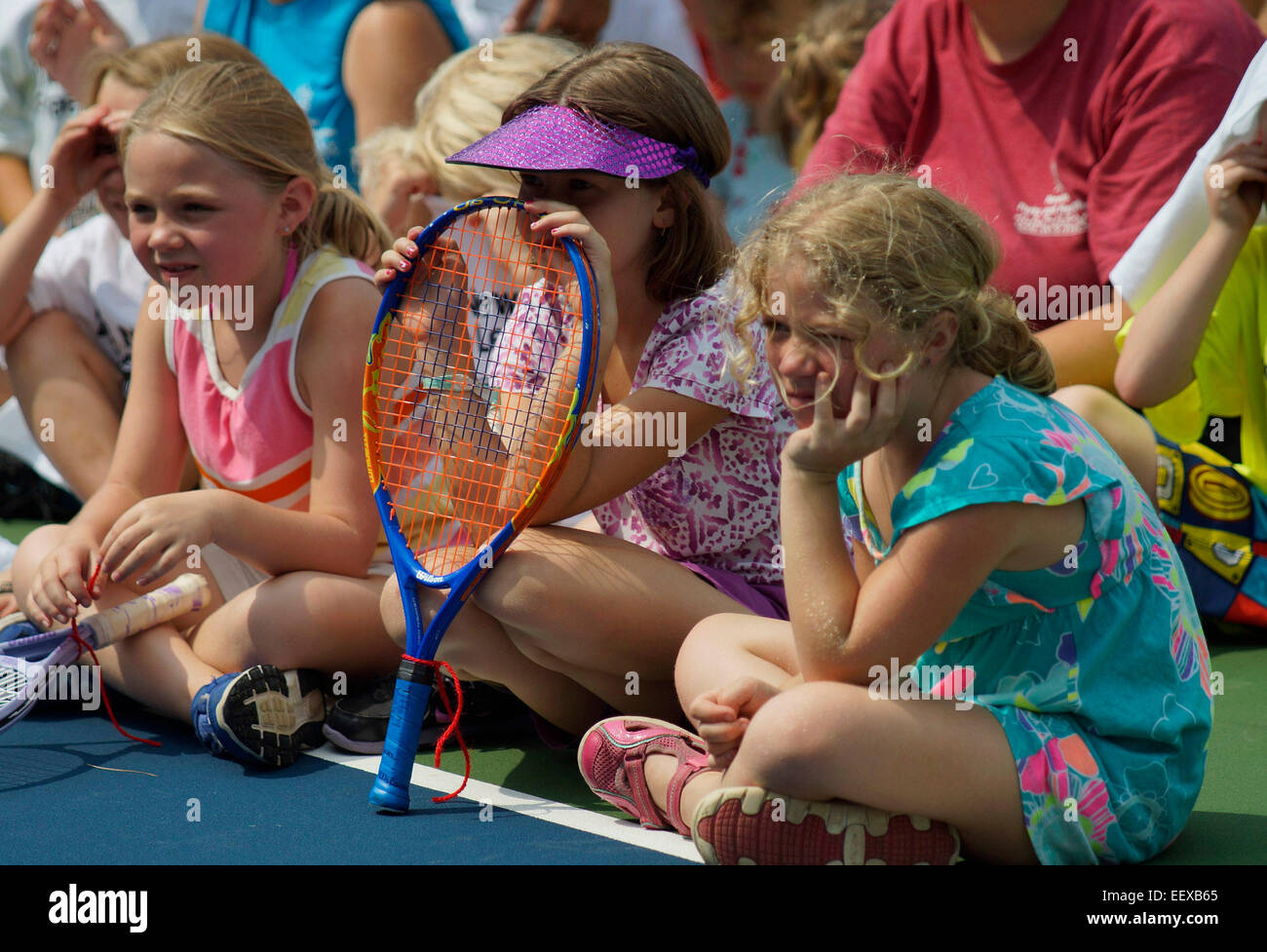 Summer tennis camp Stock Photo