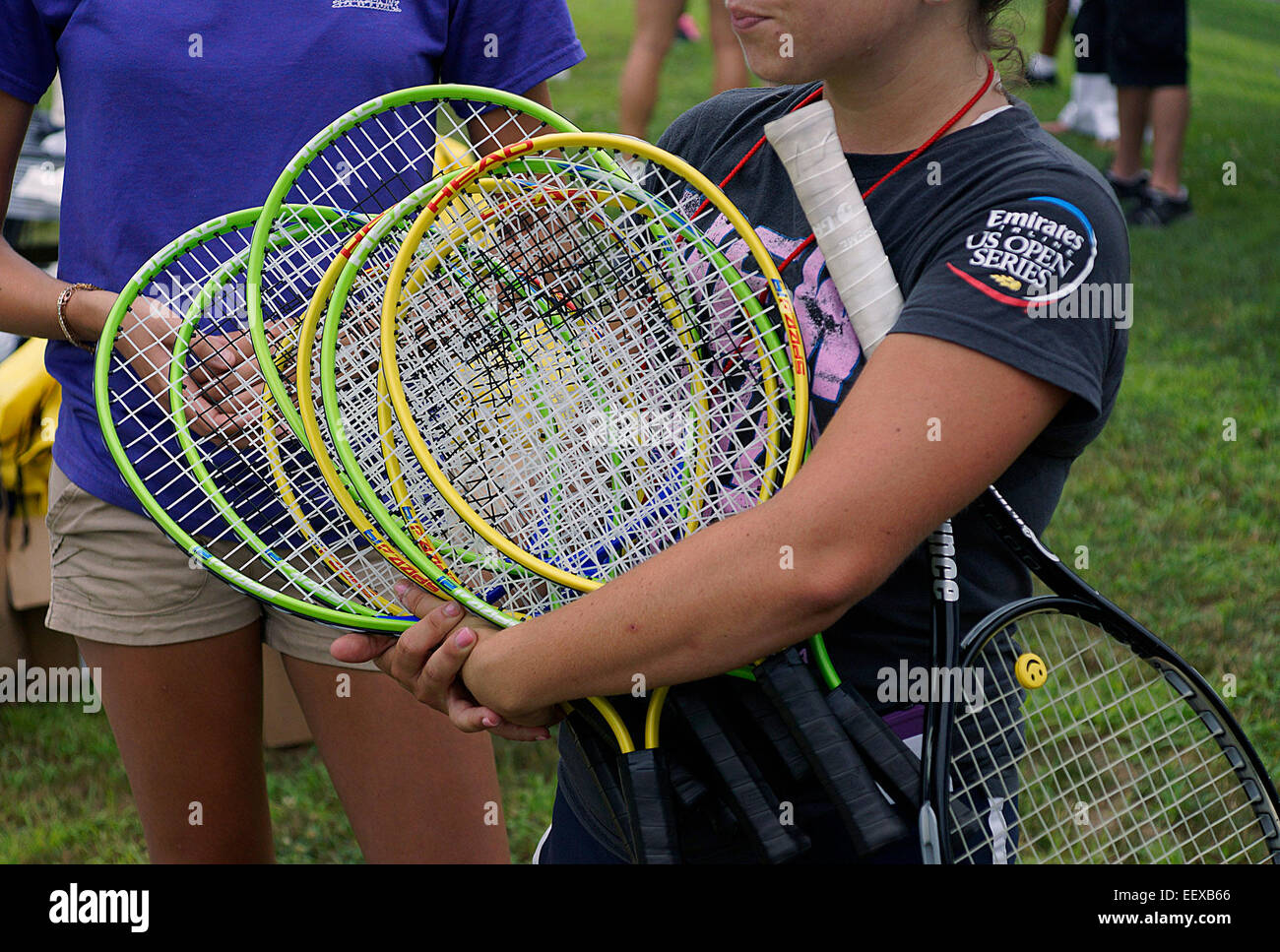 Summer tennis camp Stock Photo