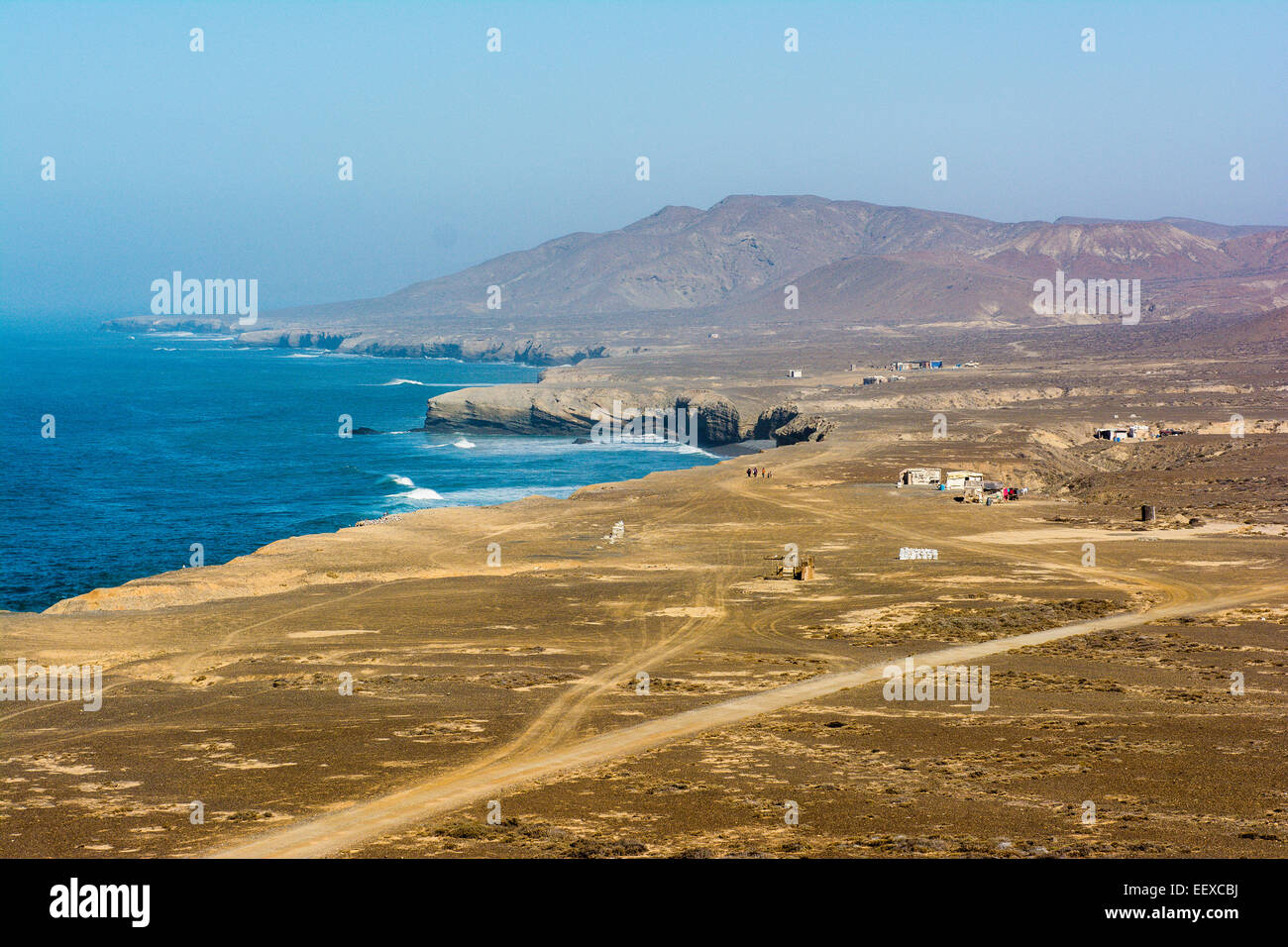 The coast just north of Punto San Carlos, Baja California, Mexico Stock Photo