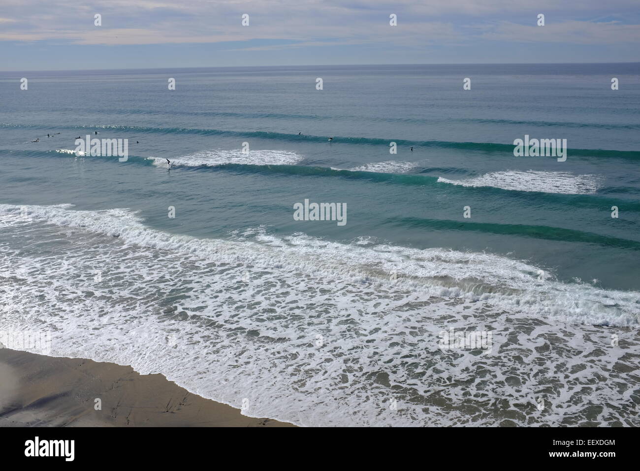 Surfing at the Grandview beach access in Encinitas, CA Stock Photo Alamy