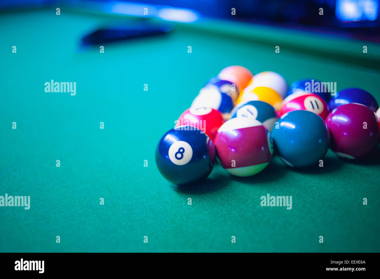 Billiard balls - pool Stock Photo