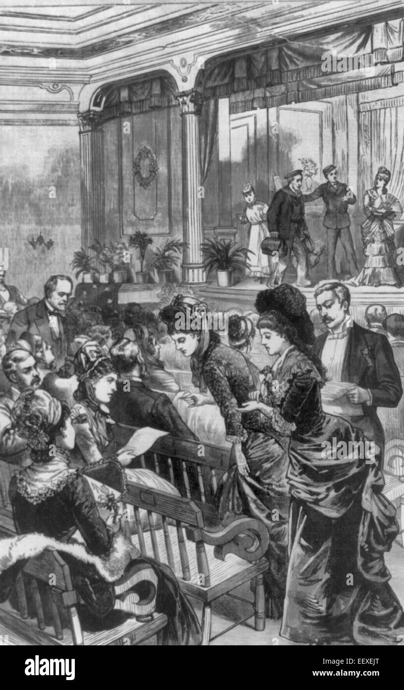 District of Columbia - grand entertainment given in Odd Fellow's Hall, Washington, for the benefit of the Irish Relief Fund, February 24th, 1880 Stock Photo