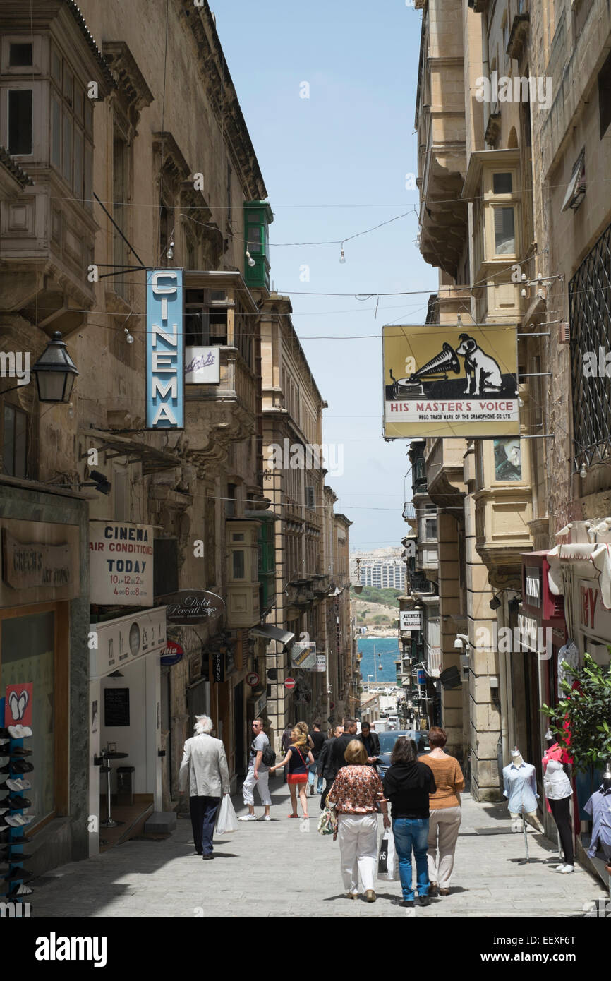 Shops in Valletta, Malta Stock Photo Alamy