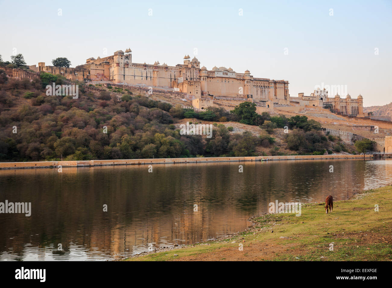 Ancient Amer Fort in Jaipur, Rajasthan, India Stock Photo
