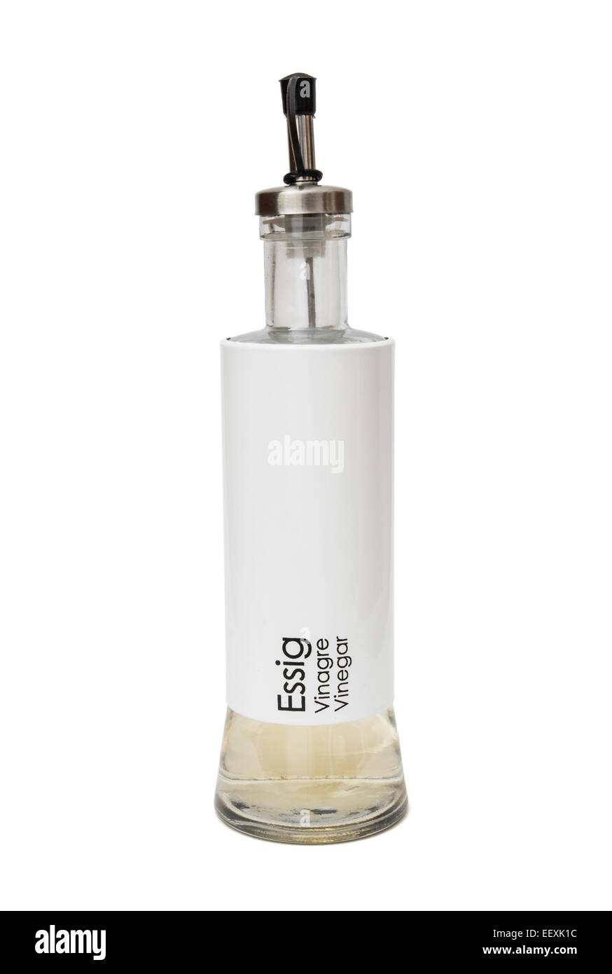 Vinegar bottle isolated on a white background. Stock Photo