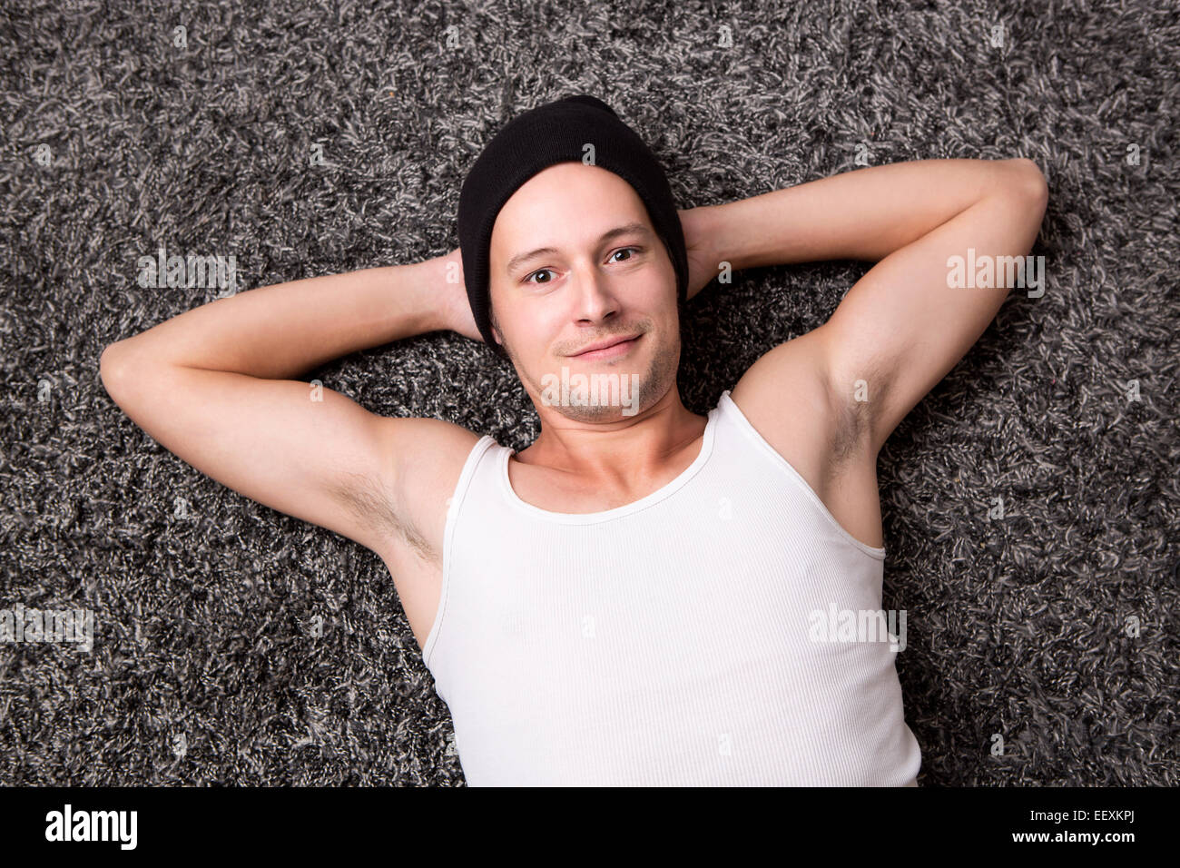 Happy black man white shirt hi-res stock photography and images - Alamy