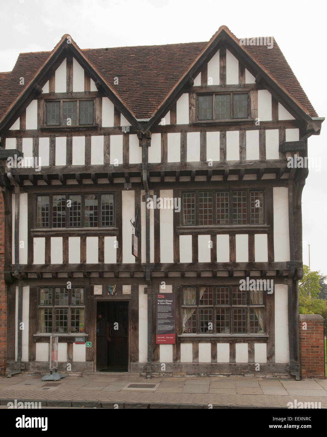 New Place & Nash's House, the Final Resisdence in Stratford upon Avon of William Shakespeare,  Warwickshire, England, UK Stock Photo