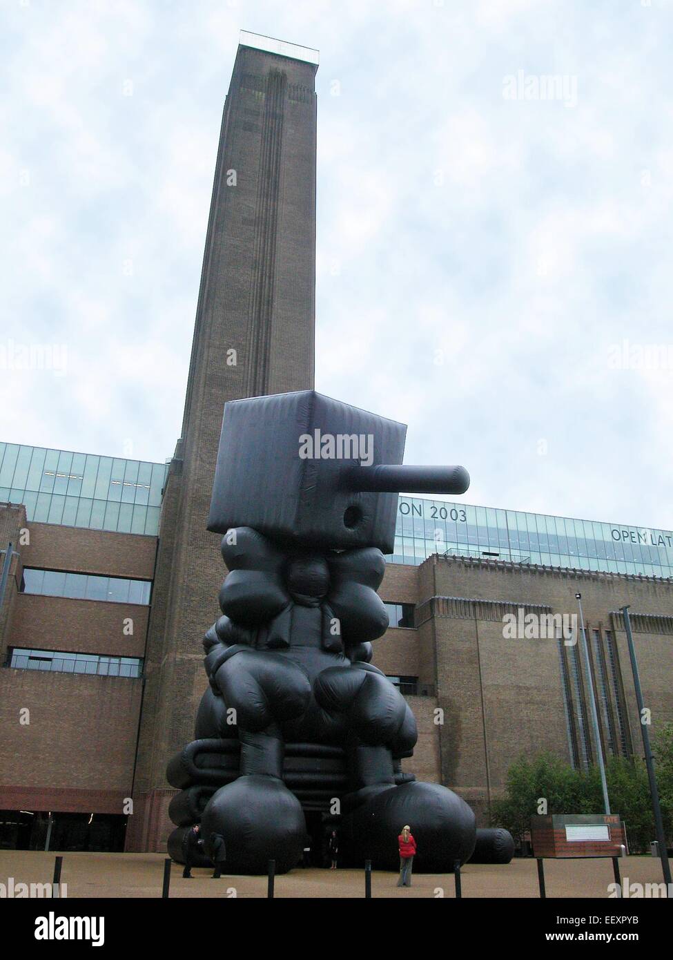Blockhead sculpture based on Pinocchio Paul McCarthy at the Tate Modern Southbank Stock Photo