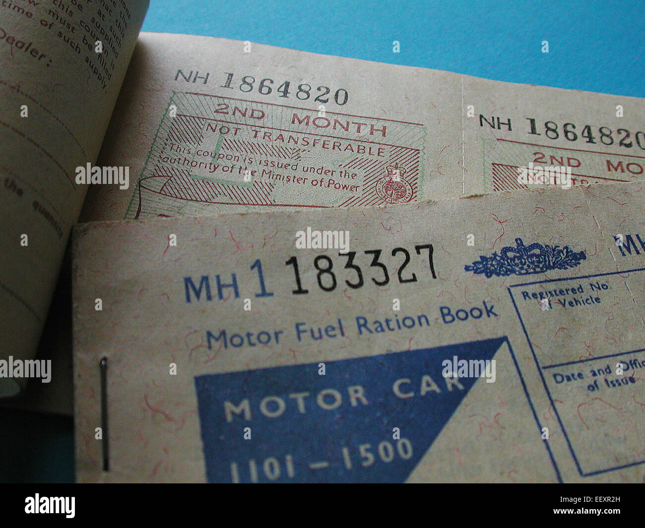 Fuel ration book 1973 oil crisis Petrol rationing books for motor car Stock Photo Alamy