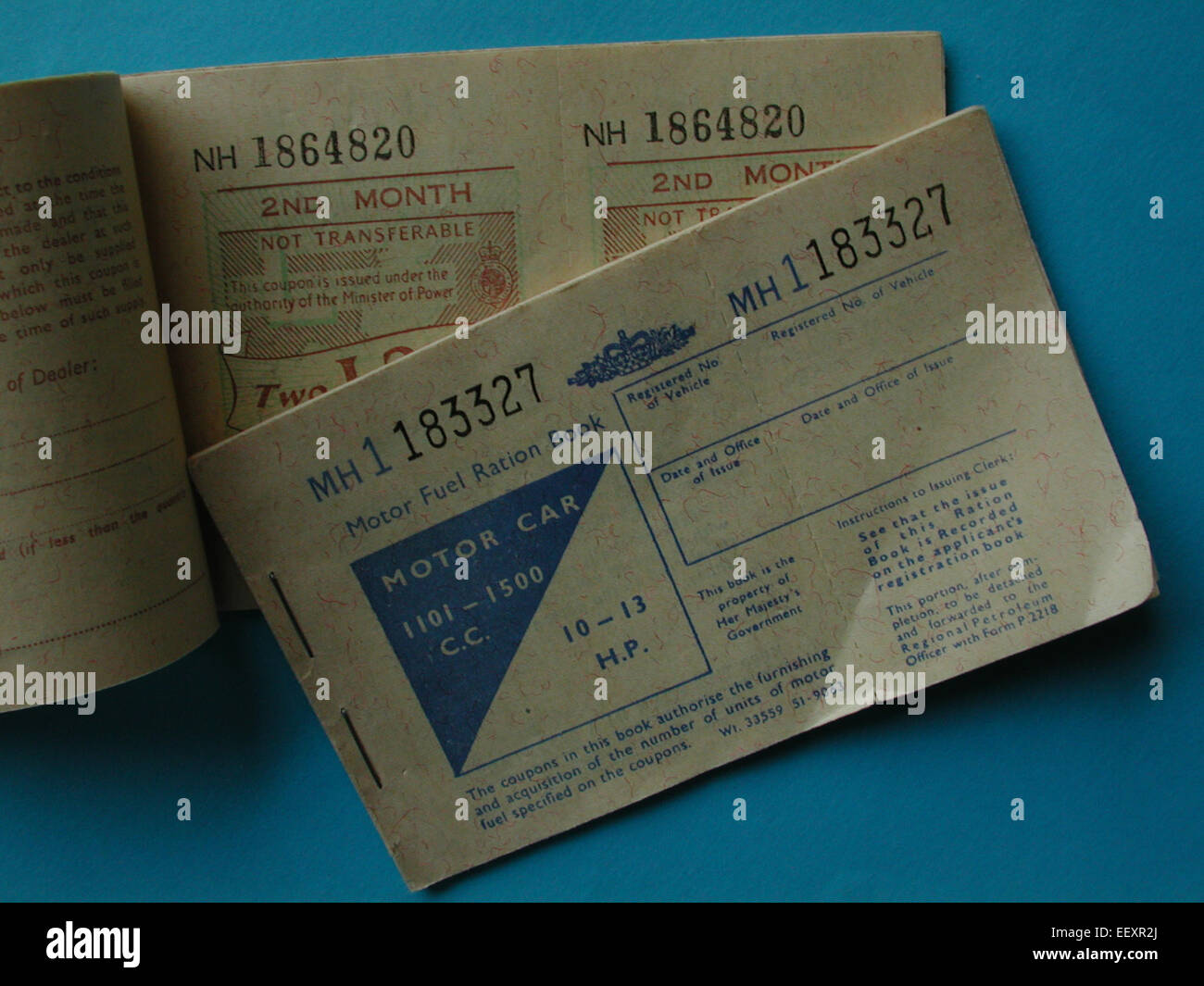 UK fuel ration book from 1973, issued during the oil crisis, used for ...