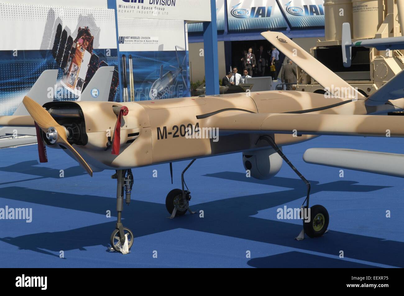 Unmanned Aerial Vehicles (UAV) produced by IAI, Israel Aircraft Industries Stock Photo