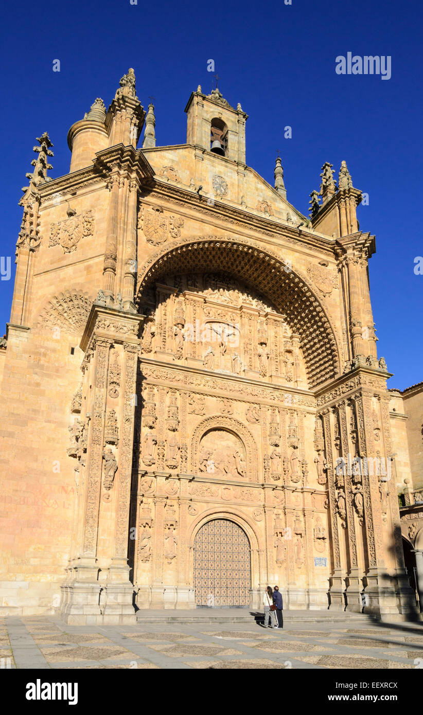 The imposing Convento de San Esteban, a Dominican monastery, Plaza del Concilio de Trento, Salamanca, Spain Stock Photo
