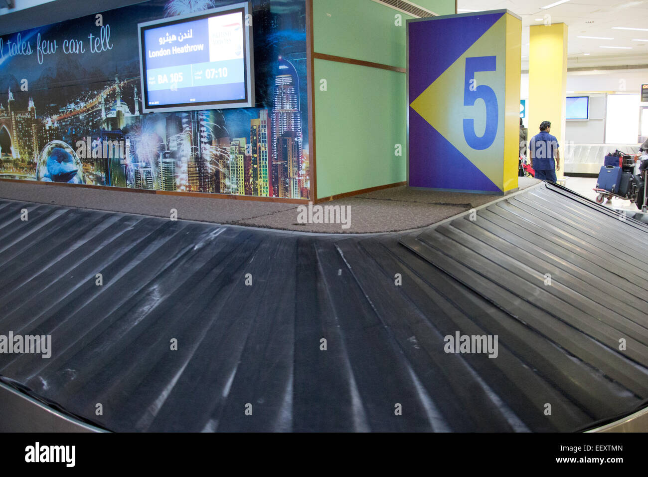 Baggage reclaim area at Dubai International airport Stock Photo Alamy
