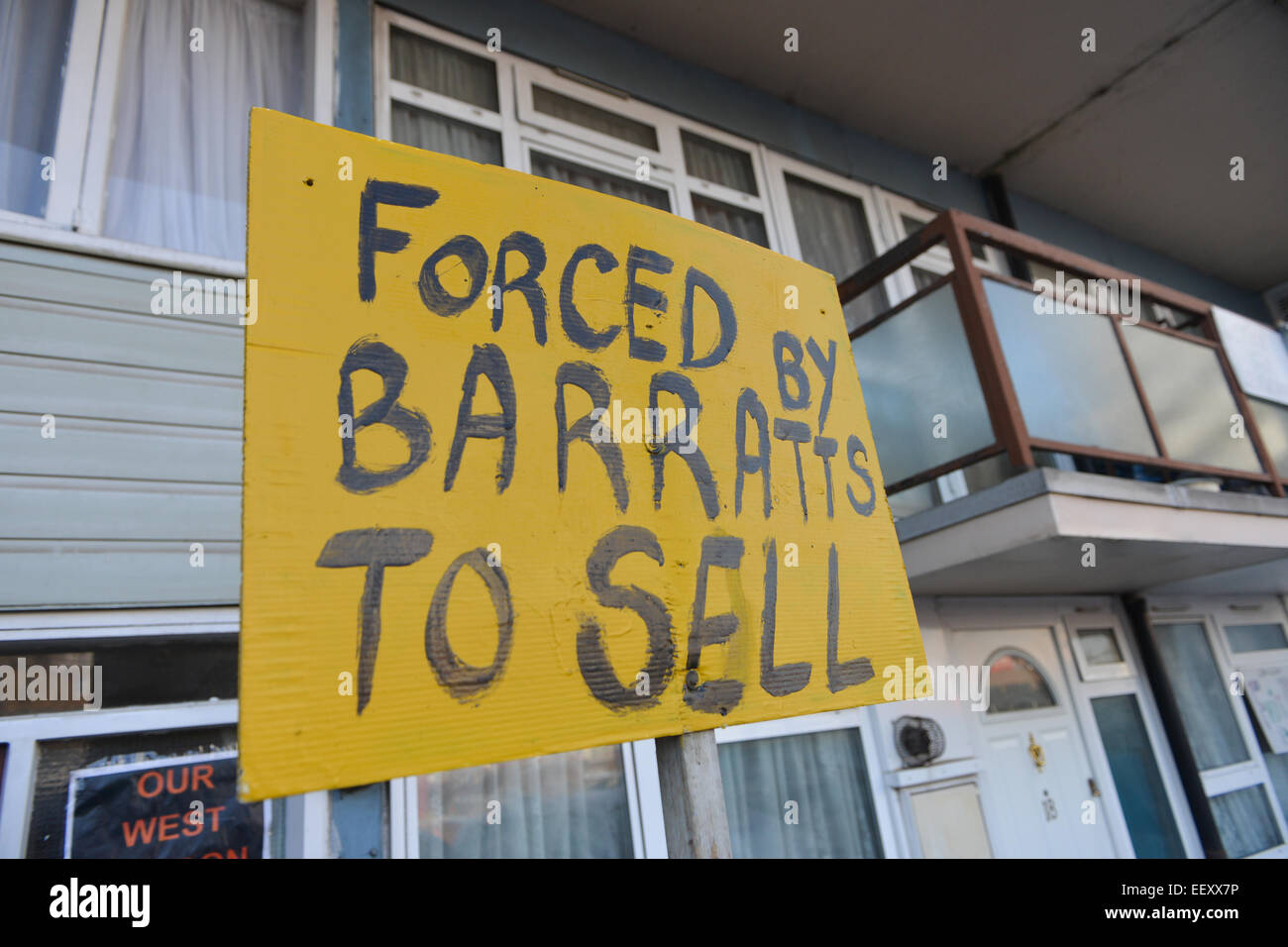 West Hendon Estate, London, UK. 23rd January 2015. Residents on the