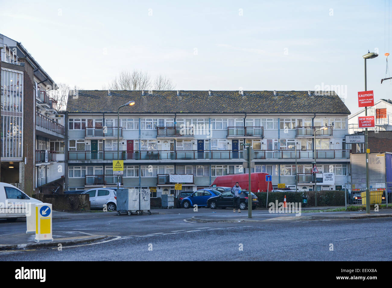 West Hendon Estate, London, UK. 23rd January 2015. Residents on the