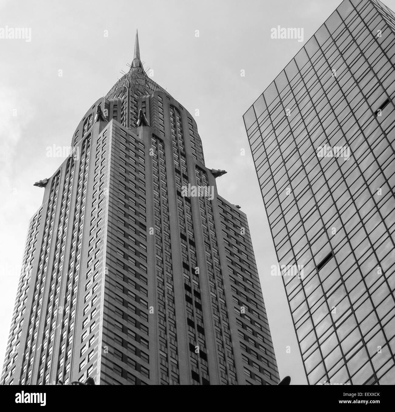 Modern blue glass skyscraper Black and White Stock Photos & Images - Alamy