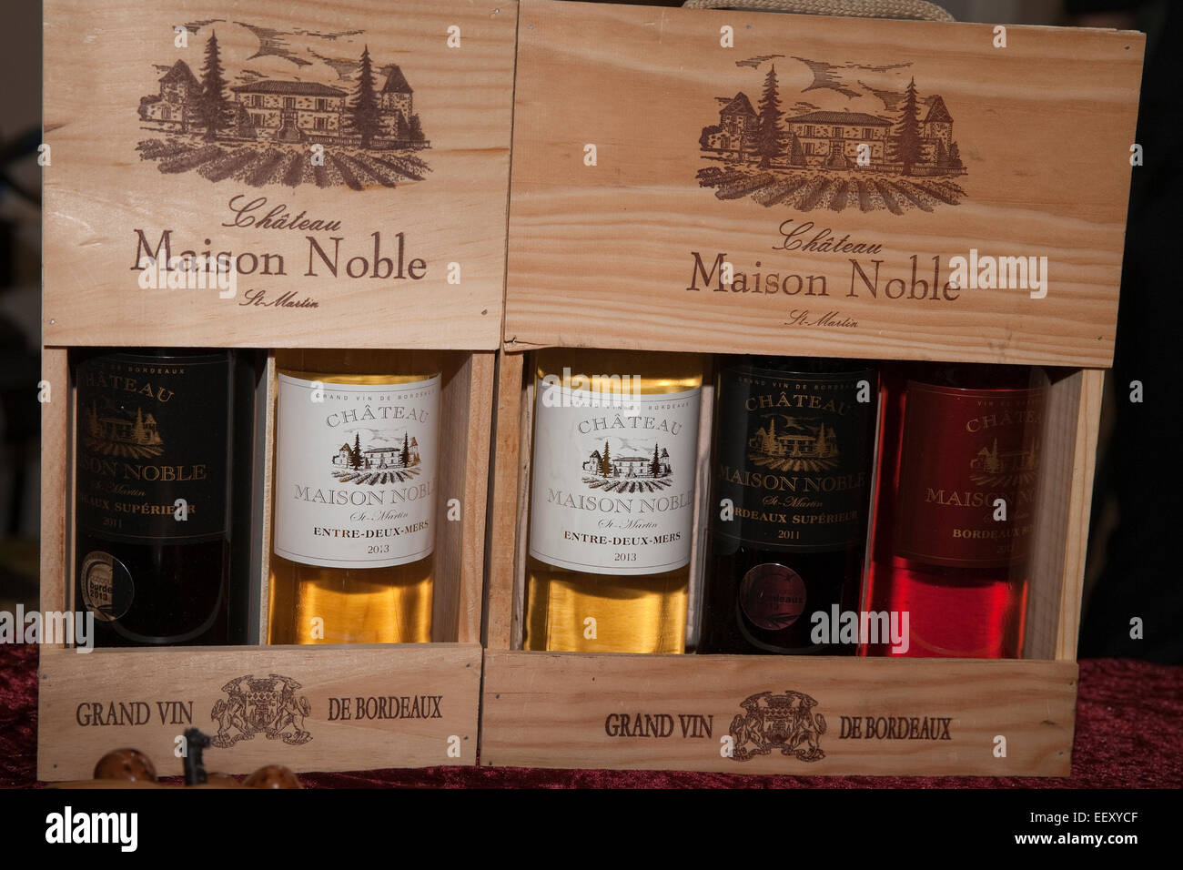Chateau Maison noble on sale at the France Show 2015 in Olympia London Stock Photo