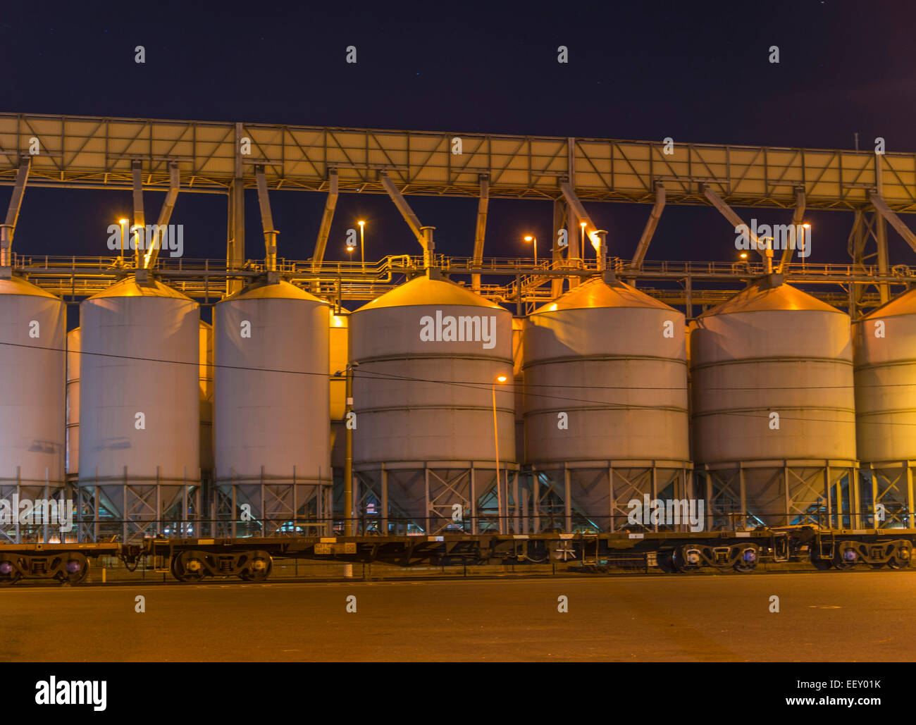 silo barrels iol Stock Photo