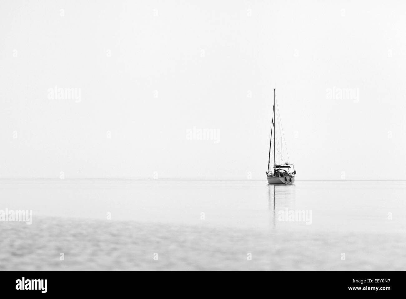 Sailing boat Black and White Stock Photos & Images - Alamy