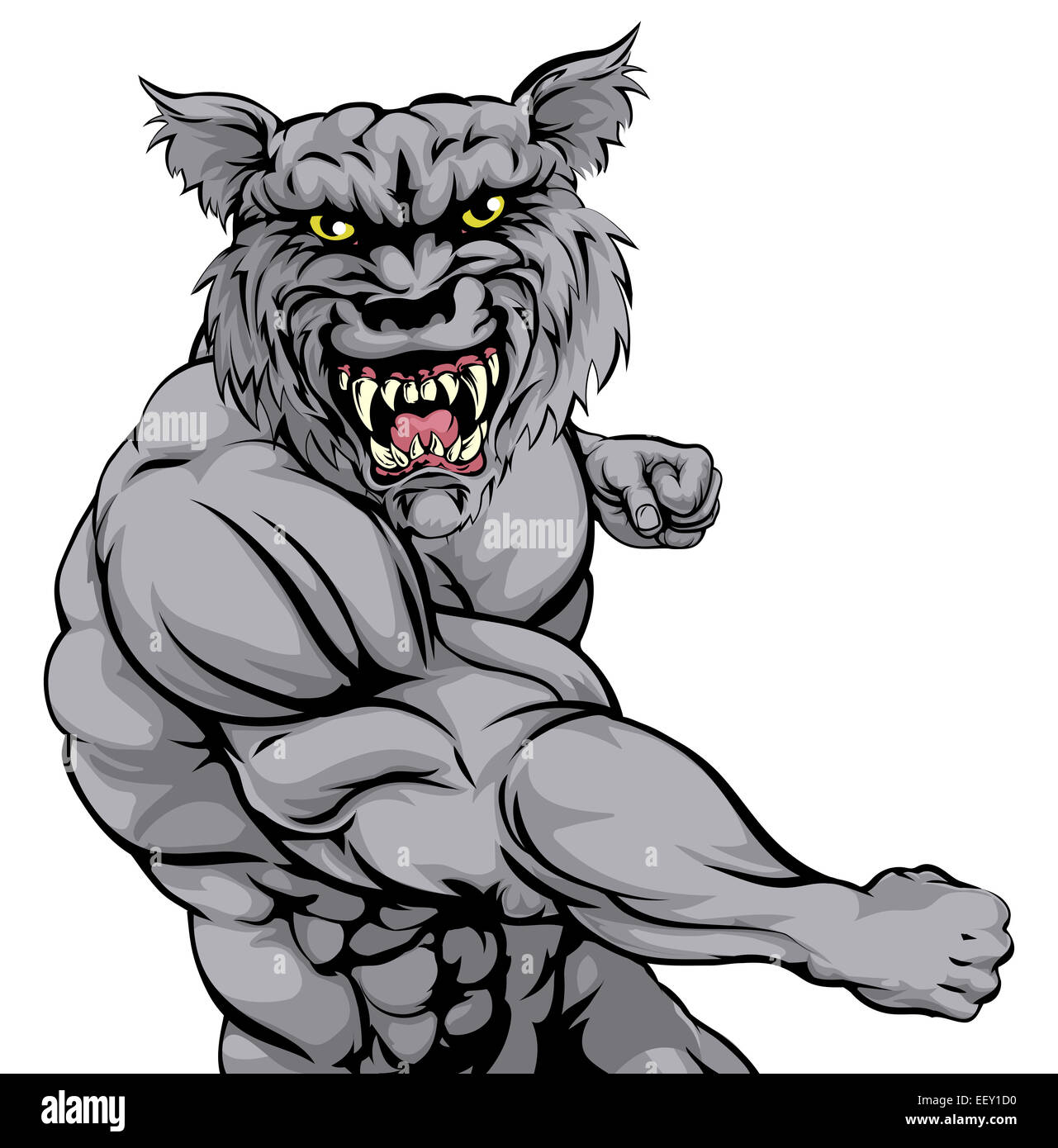 Werewolf In A Spotlight Stock Illustration - Download Image Now