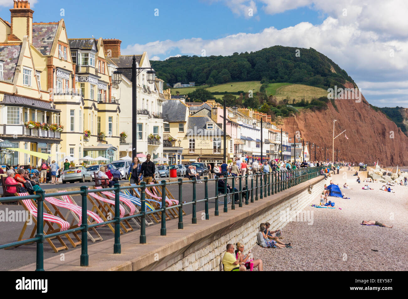 Old fashioned seaside town of Sidmouth, Devon, UK Stock Photo Alamy