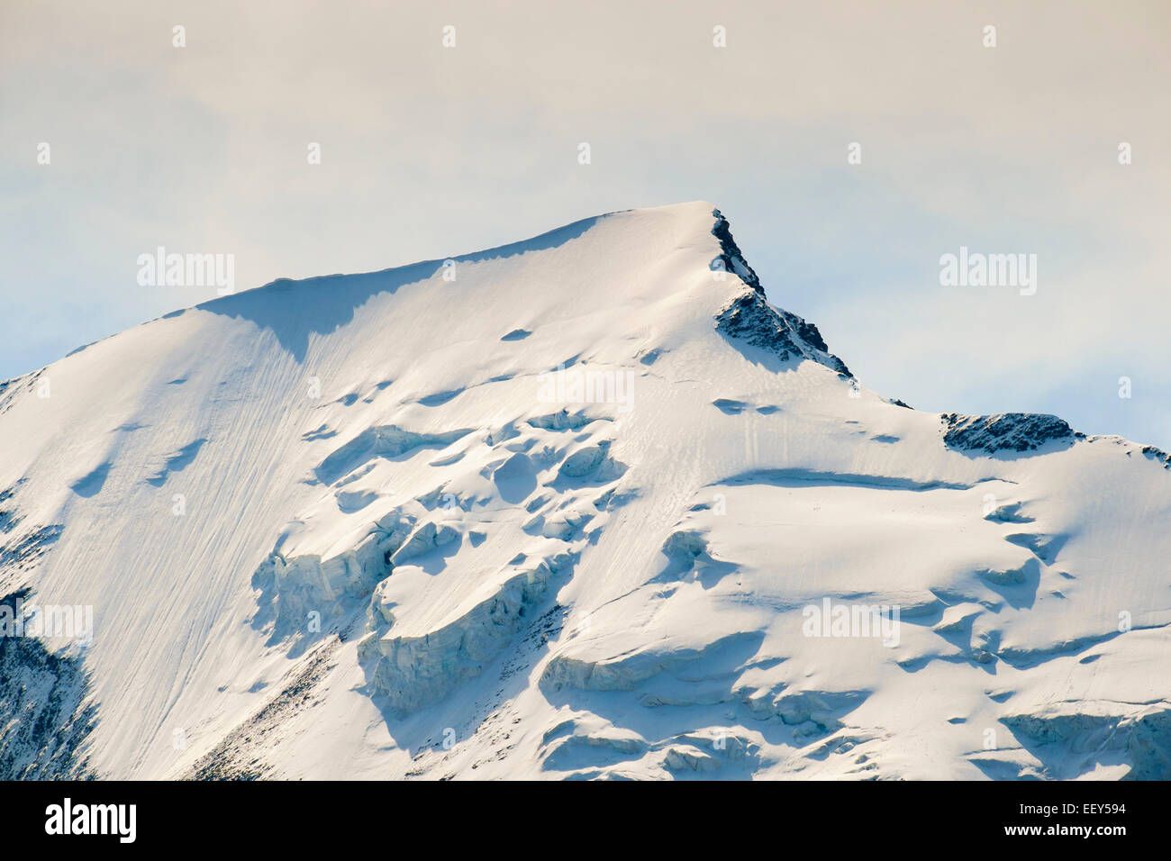 Dome de Gouter close to Mont Blanc summit, Rhone-Alpes, Haute-Savoie, France Stock Photo