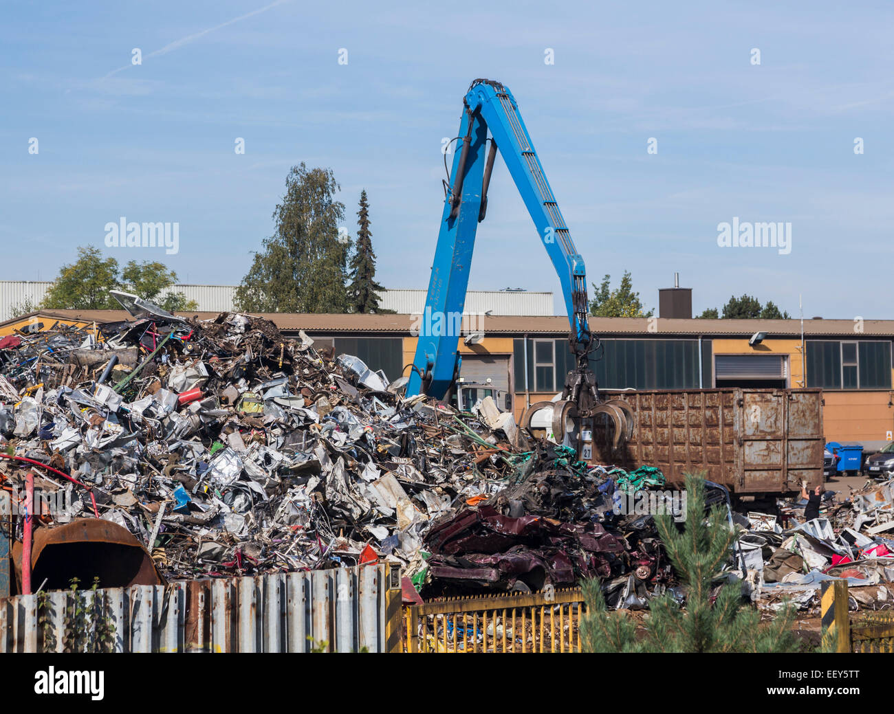 Scrap metal junk yard Stock Photo
