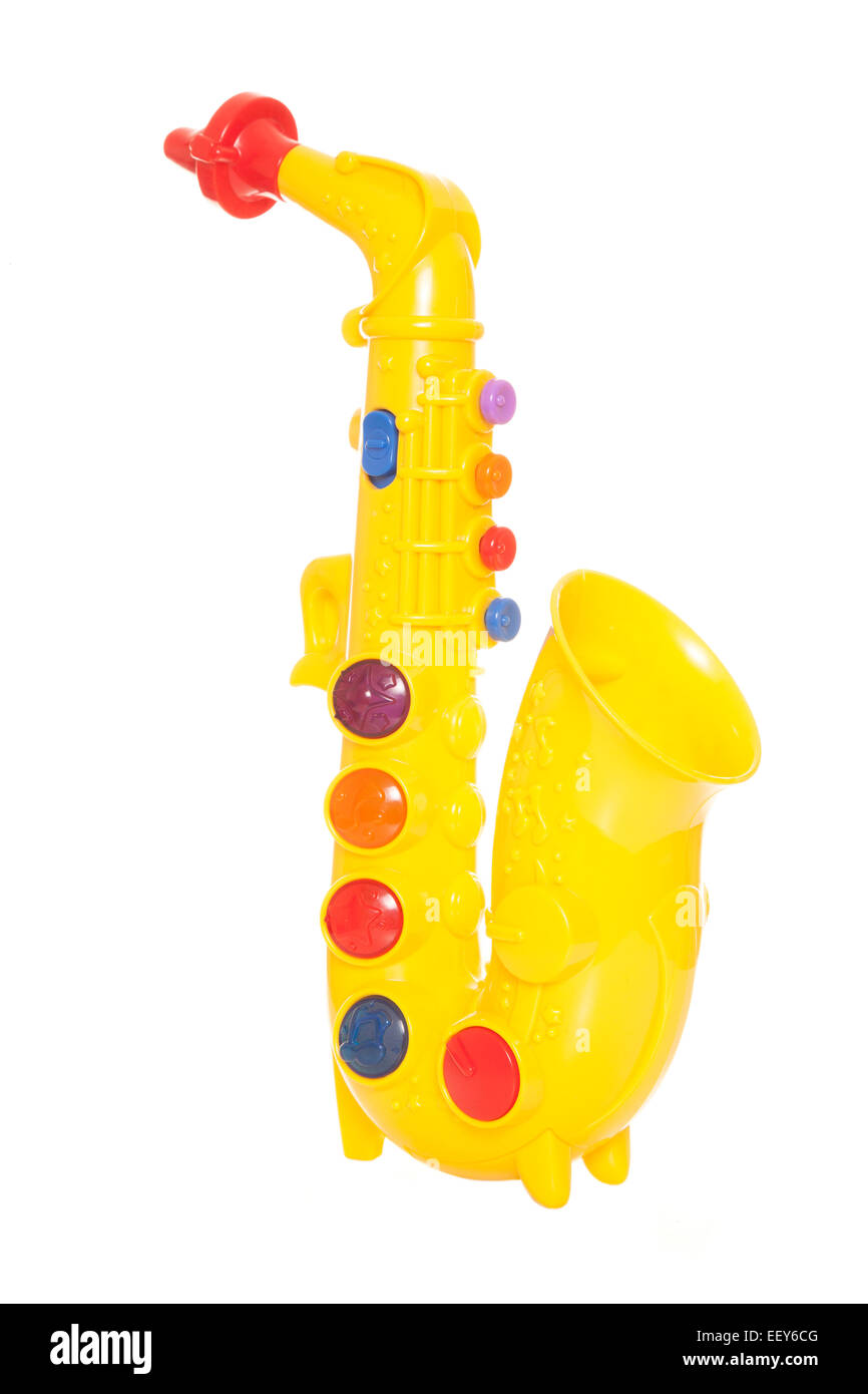 plastic toy saxophone