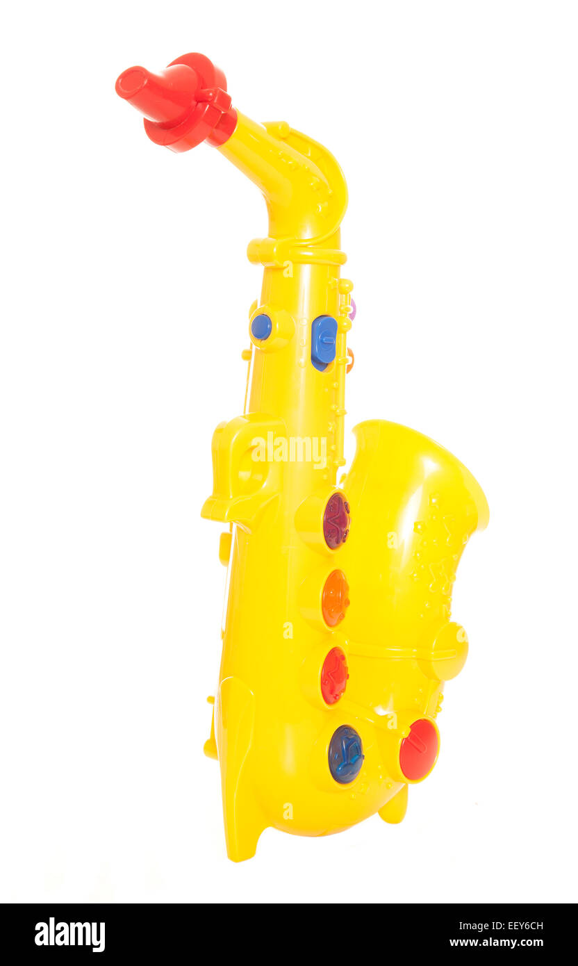 plastic toy saxophone