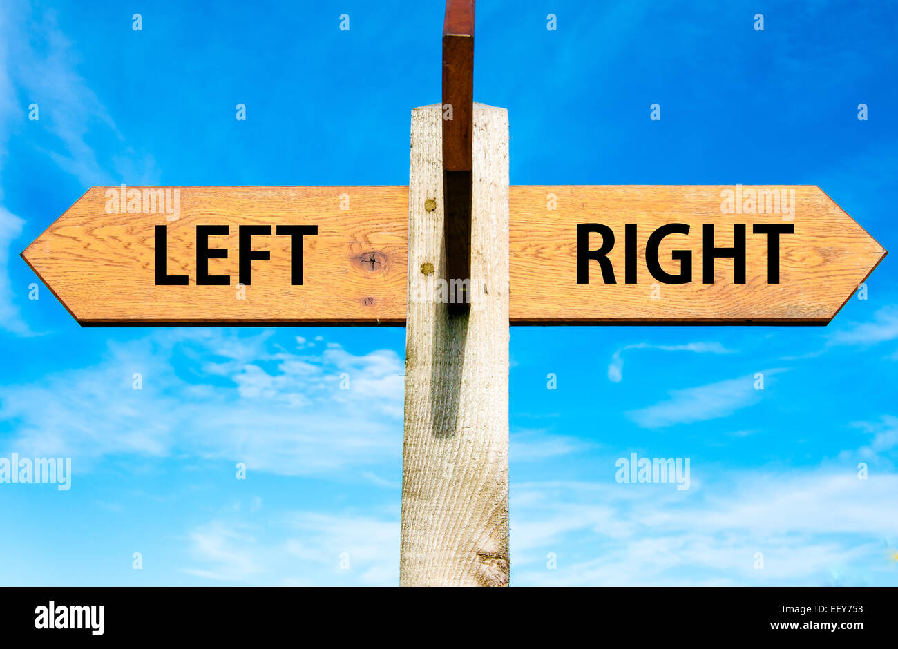 Left versus right messages hi-res stock photography and images - Alamy