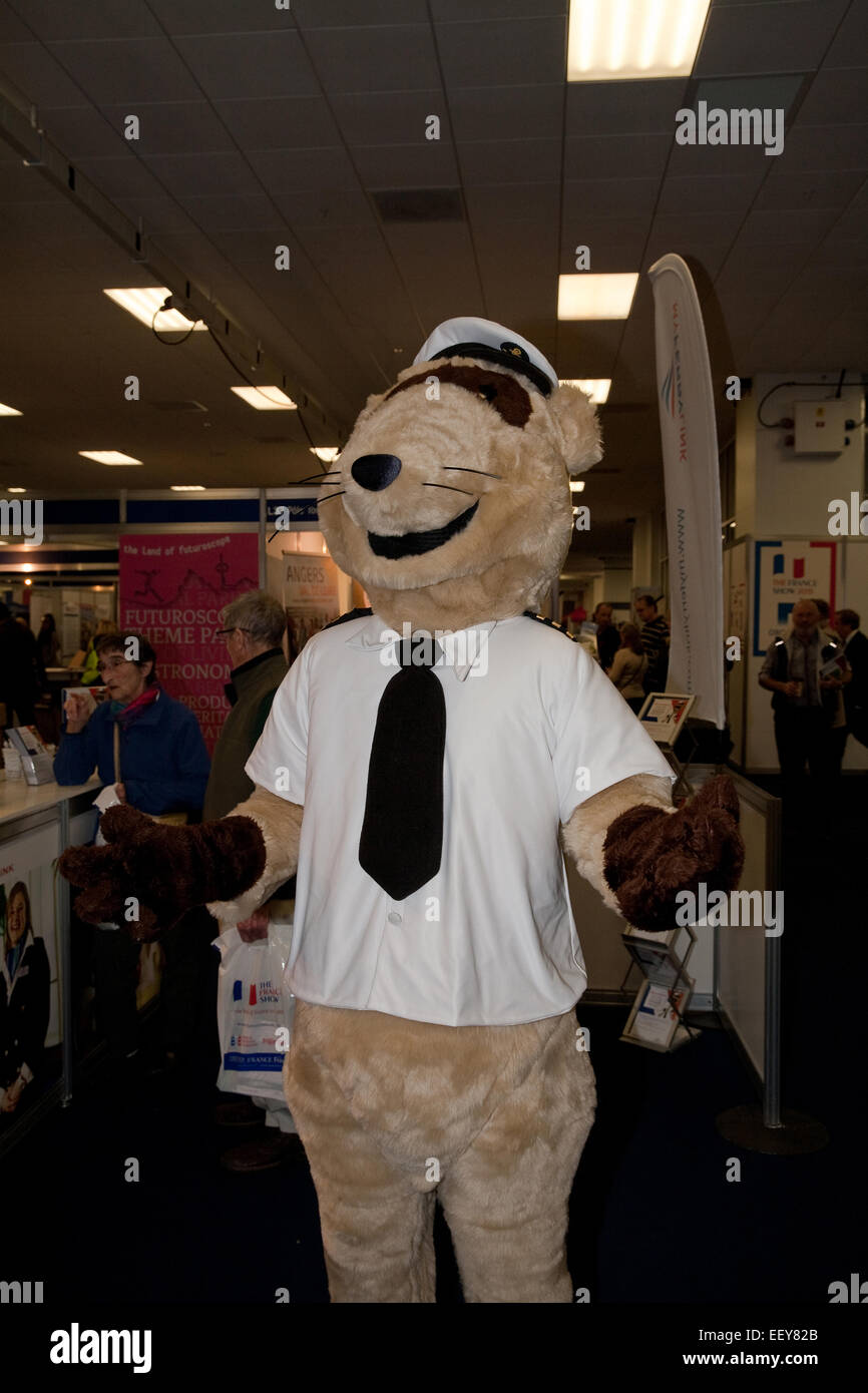 My Ferrylink's mascot at the France Show 2015 in Olympia London Stock Photo