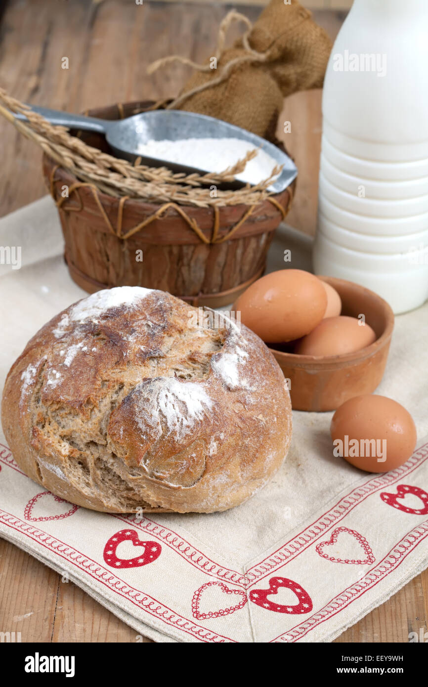 Bread and Dairy Products Stock Photo Alamy
