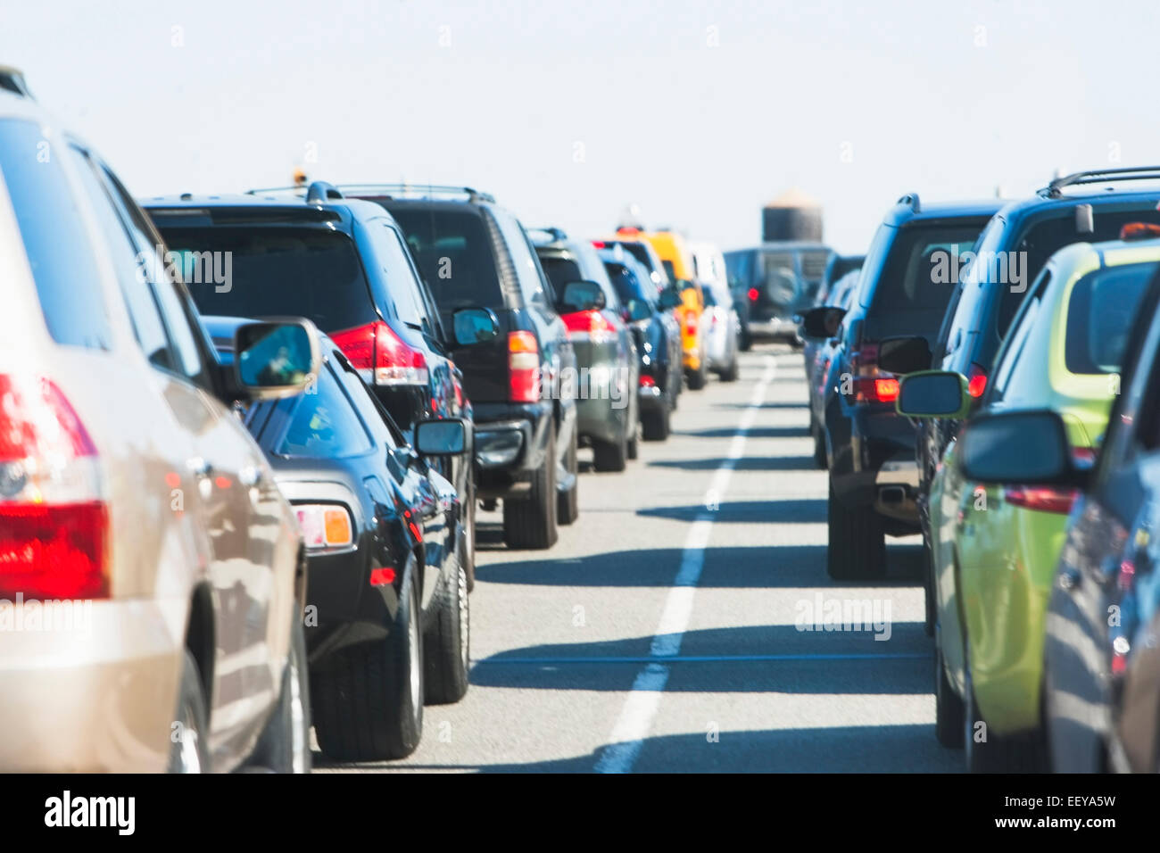 USA, New York State, New York City, Cars in traffic jam Stock Photo