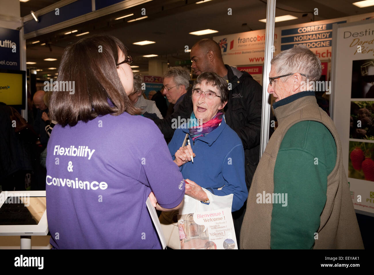 Large crowds attend the France Show 2015 in Olympia London Stock Photo