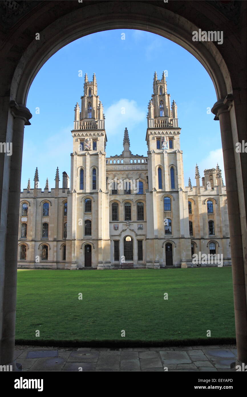 All Souls College, Radcliffe Square, Oxford, Oxfordshire, England, Great Britain, United Kingdom, UK, Europe Stock Photo