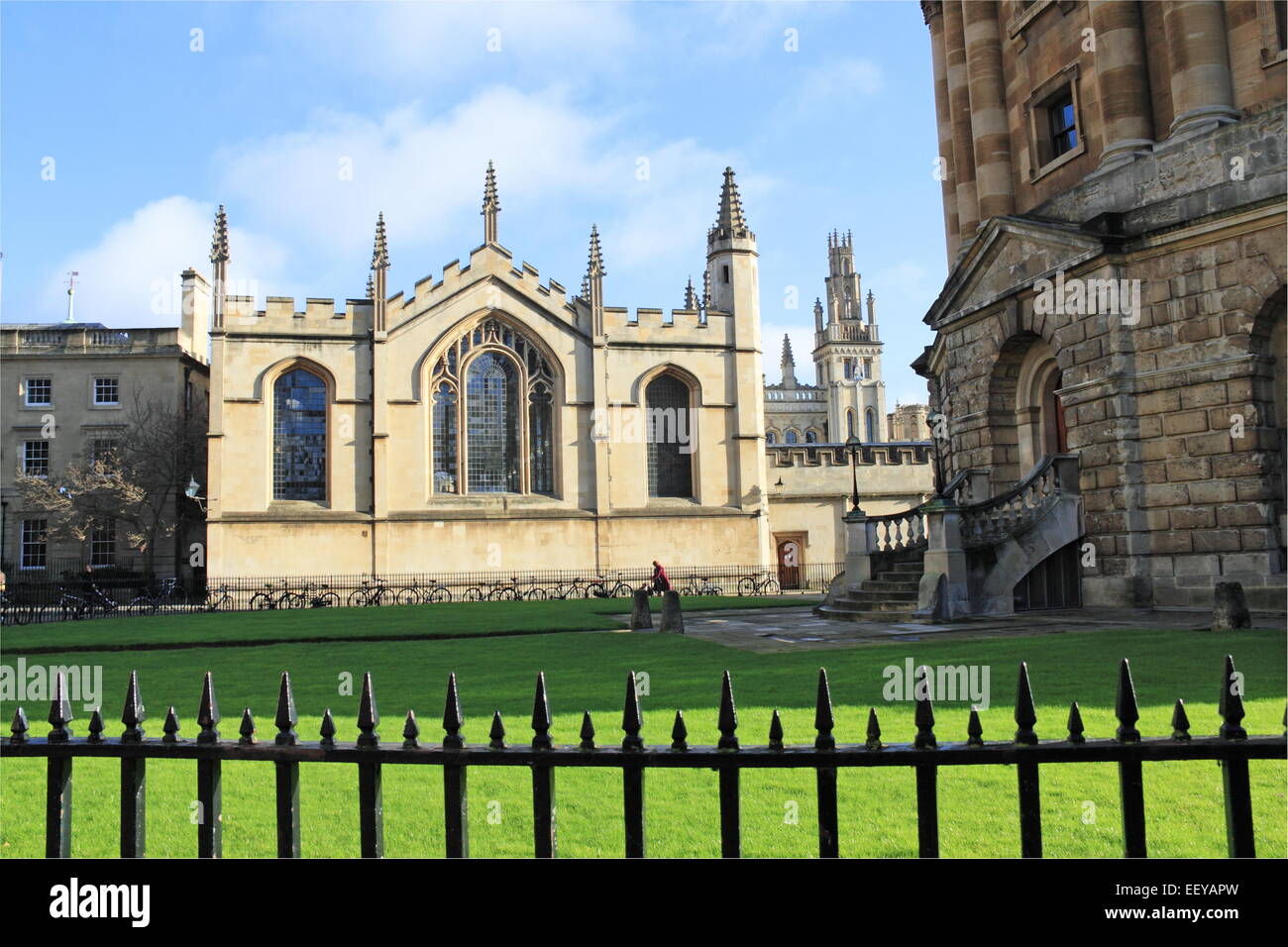Radcliffe Camera and All Souls College, Radcliffe Square, Oxford, Oxfordshire, England, Great Britain, United Kingdom UK, Europe Stock Photo