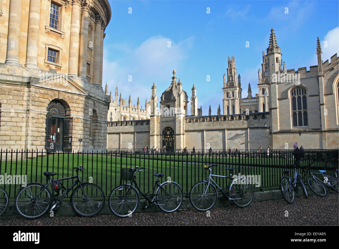 Radcliffe Camera and All Souls College, Radcliffe Square, Oxford, Oxfordshire, England, Great Britain, United Kingdom UK, Europe Stock Photo