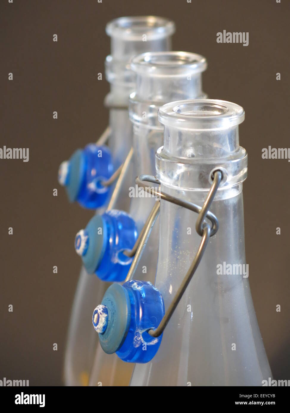 Glass water bottles. Concept recycling, reusing Stock Photo Alamy