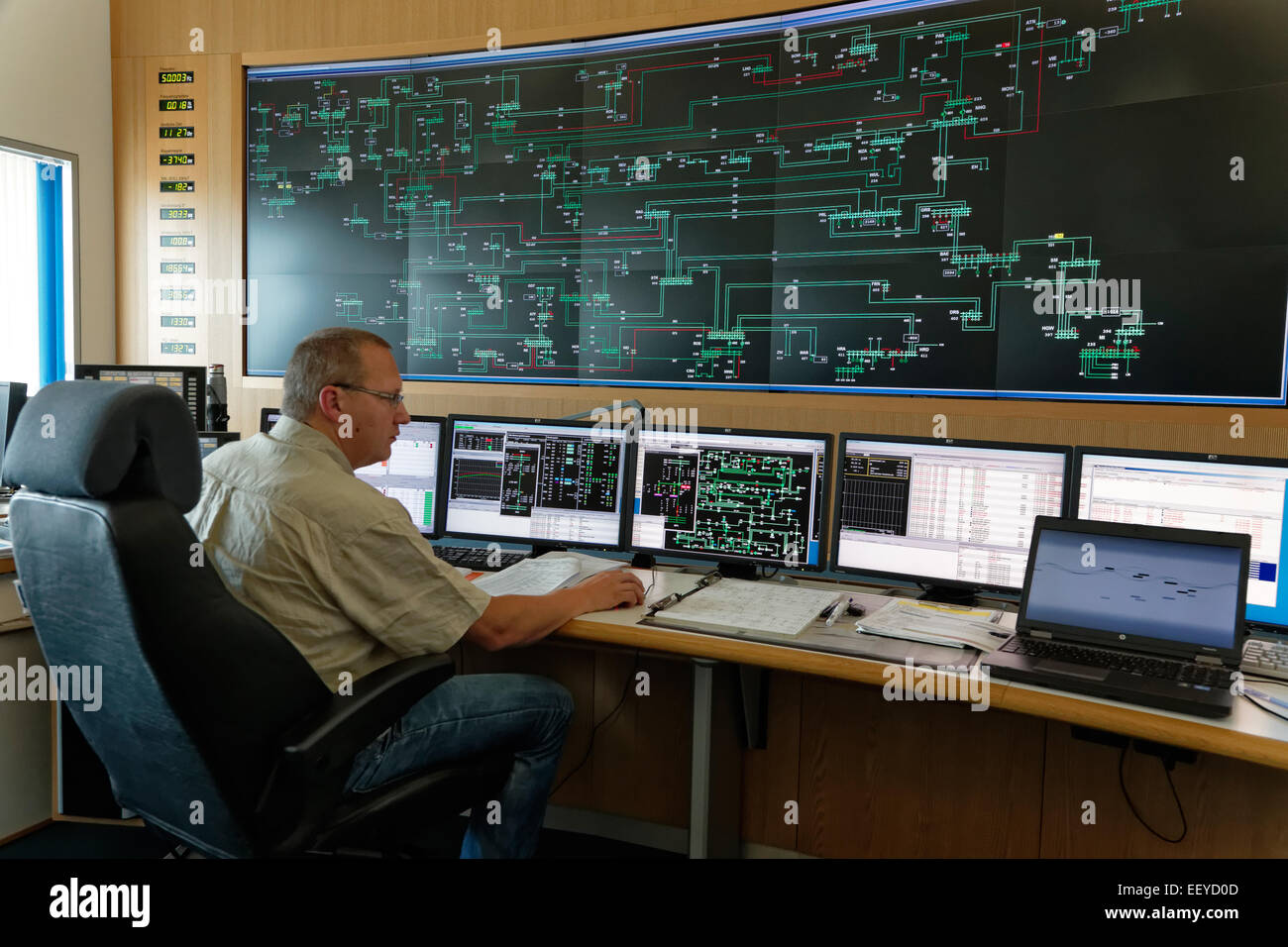 Neuenhagen, Germany, 50Hertz Transmission Control Center Stock Photo