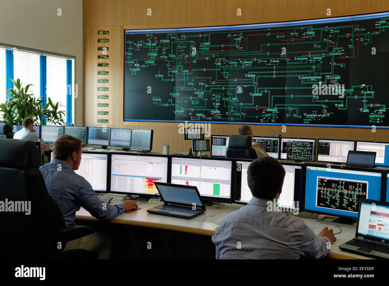 Neuenhagen, Germany, 50Hertz Transmission Control Center Stock Photo