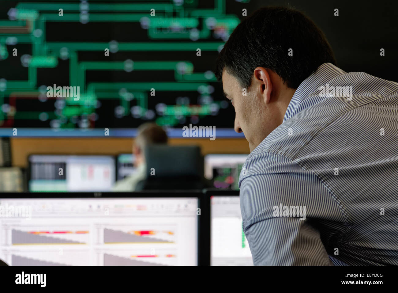 Neuenhagen, Germany, 50Hertz Transmission Control Center Stock Photo