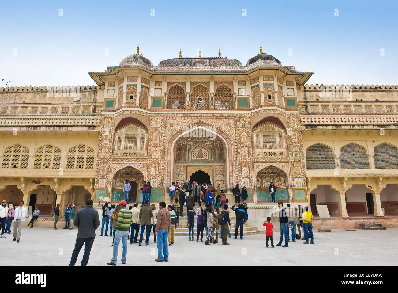 India, Rajasthan, Jaipur, Amber Place and Fort Stock Photo