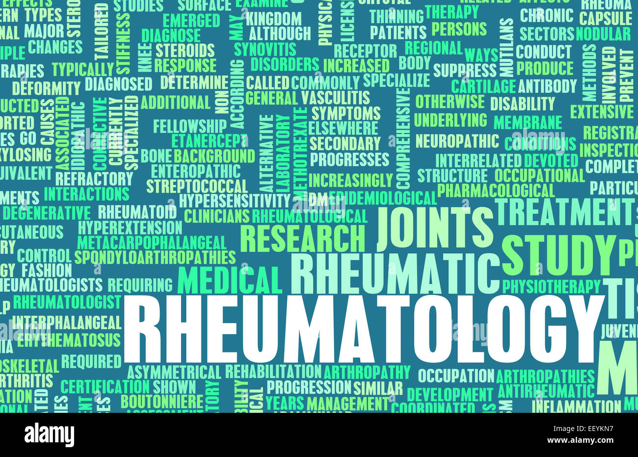 Rheumatology or Rheumatologist Medical Field Specialty As Art Stock Photo