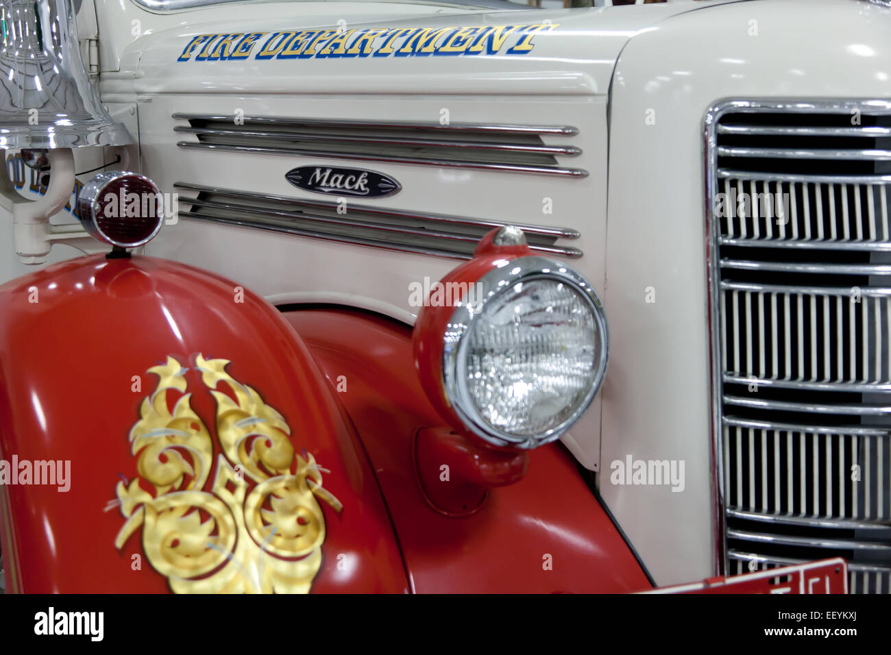 Antique Mack Firetruck Stock Photo - Alamy