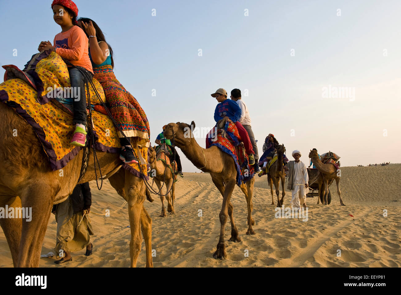 India, Rajasthan, Jaisalmer, Camel Ride Stock Photo - Alamy
