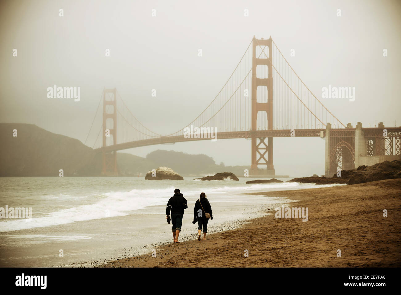 Golden Gate Bridge in San Francisco at Baker Beach Stock Photo - Alamy
